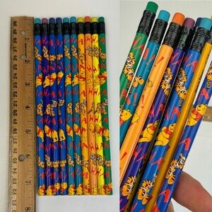 Vtg 90s Disney Winnie Pooh‎ Bear Tigger 10 Lead Pencils Unused Laughing Ha!